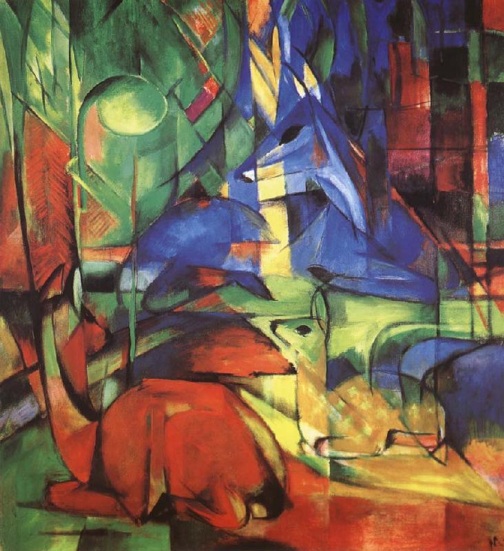 Franz Marc Radjur in the forest II oil painting picture